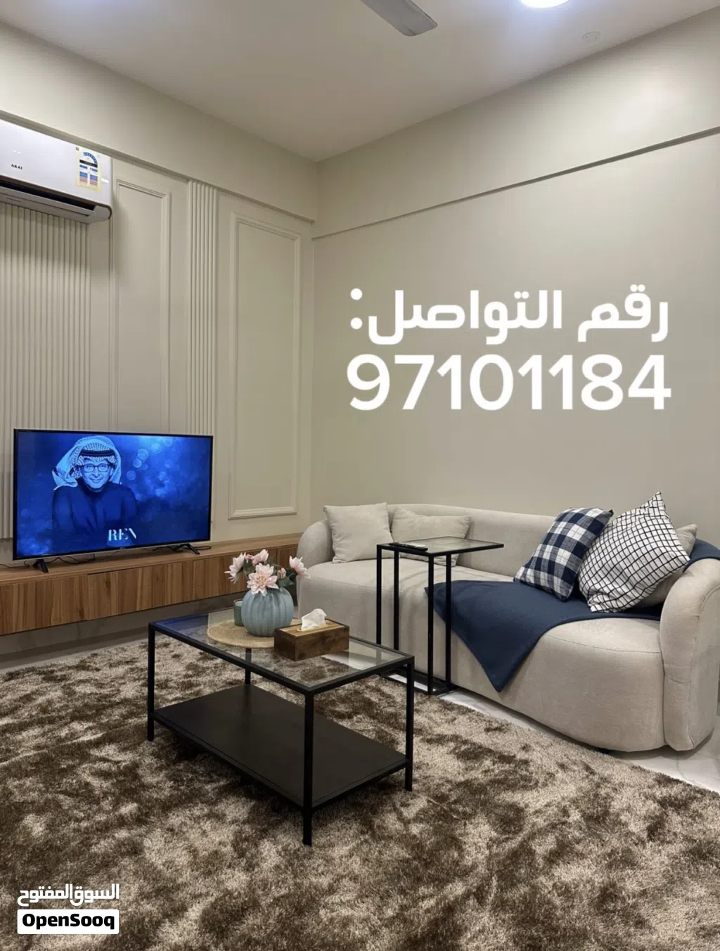 60 m2 1 Bedroom Apartments for Rent in Muscat Al Mawaleh