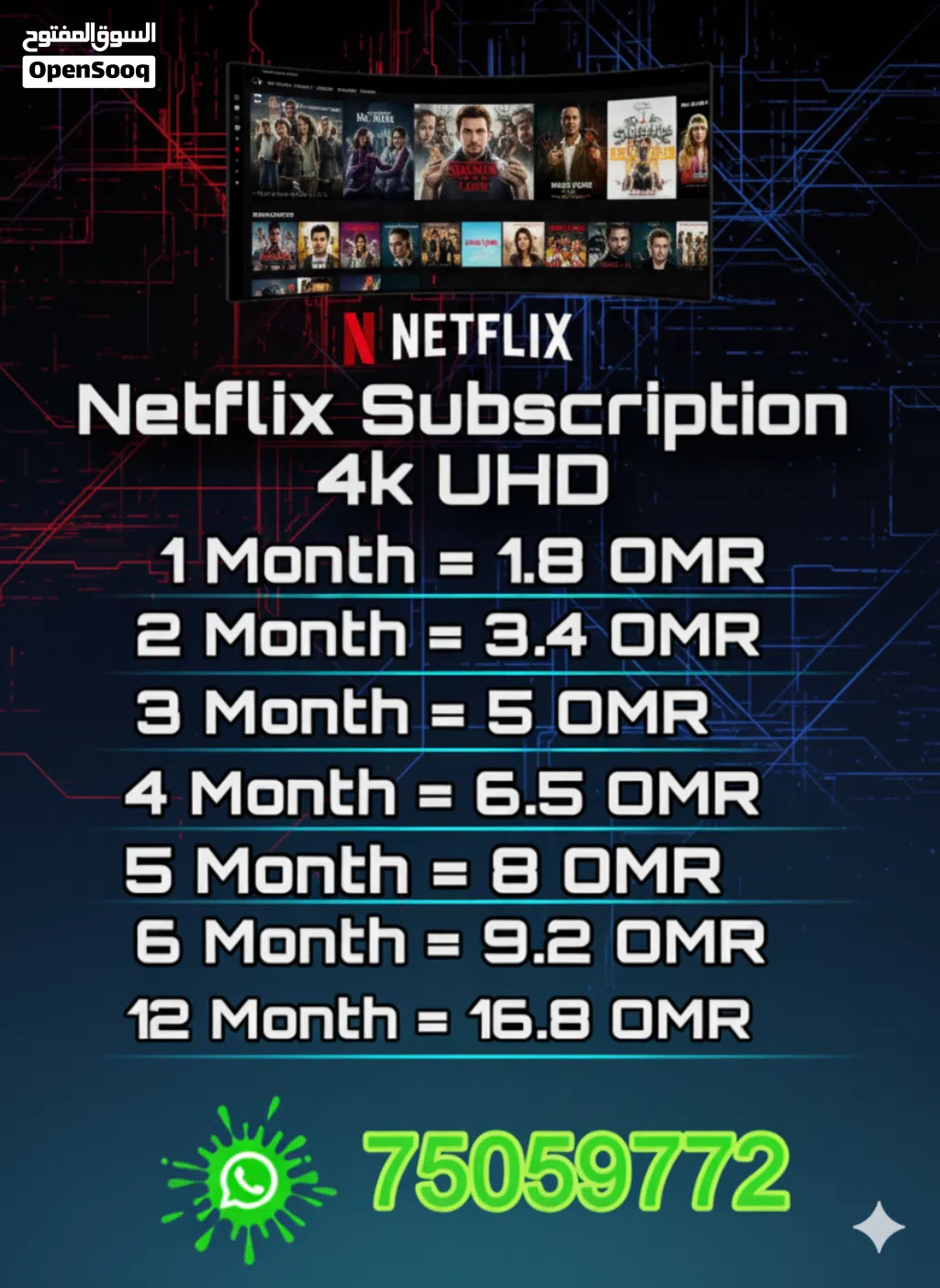 Netflix Subscription 4K UHD Screen It Is Available At The Cheap Price And Full 100% Guaranty