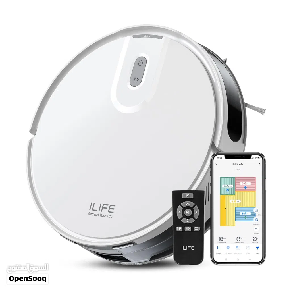 عرض على المكنسة الروبوتية ilife v20 حاليا فقط 65 ريال بدلا من 89 ريال وضمان سنة ونصف