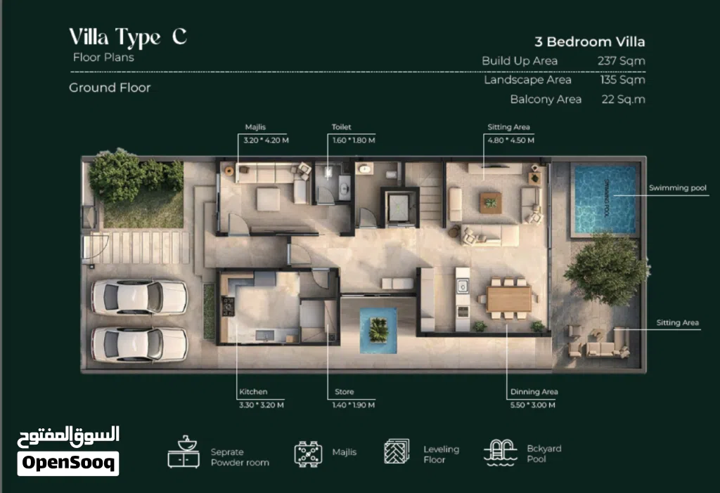 237 m2 4 Bedrooms Villa for Sale in Muscat Qurm