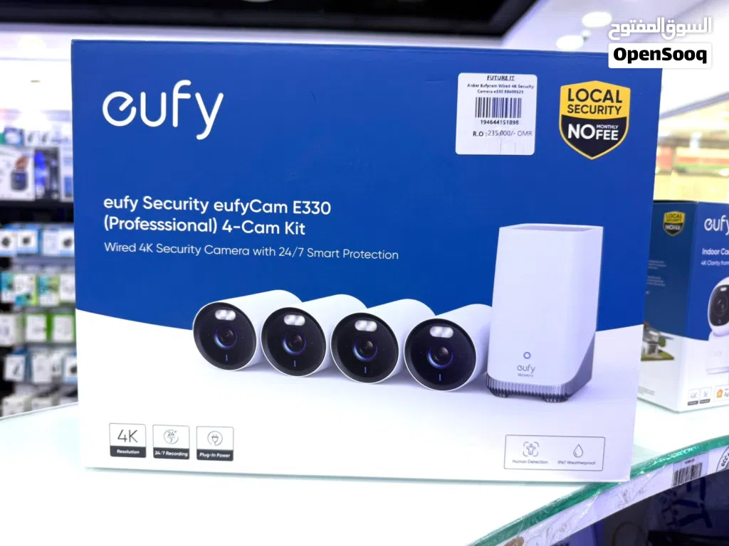 EufyCam E330 Add-On Outdoor Security Camera, 4K Resolution, 24/7 Recording