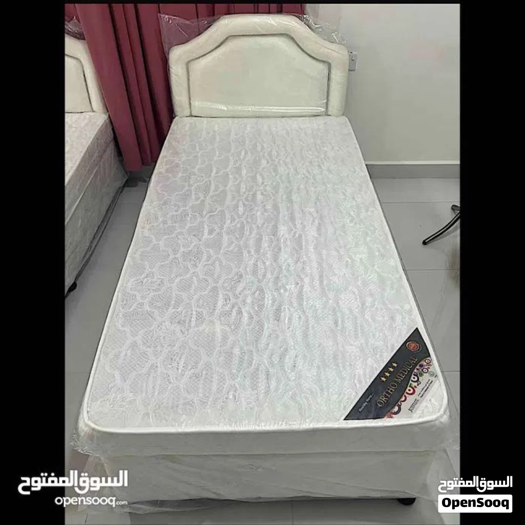 Bed.سرير جديد مع مرتبة. ( bed with mattress ) (with Vat) high quality mattress.