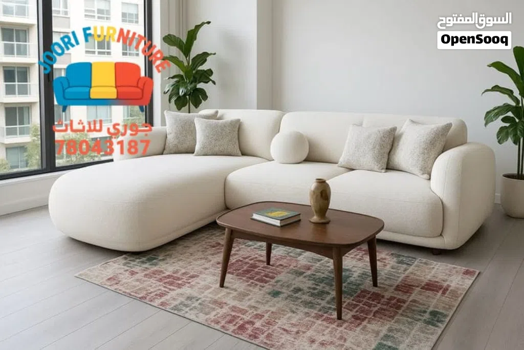 New European design L shape sofa sofa foam original wood 3 year warranty shop seeb market near bank
