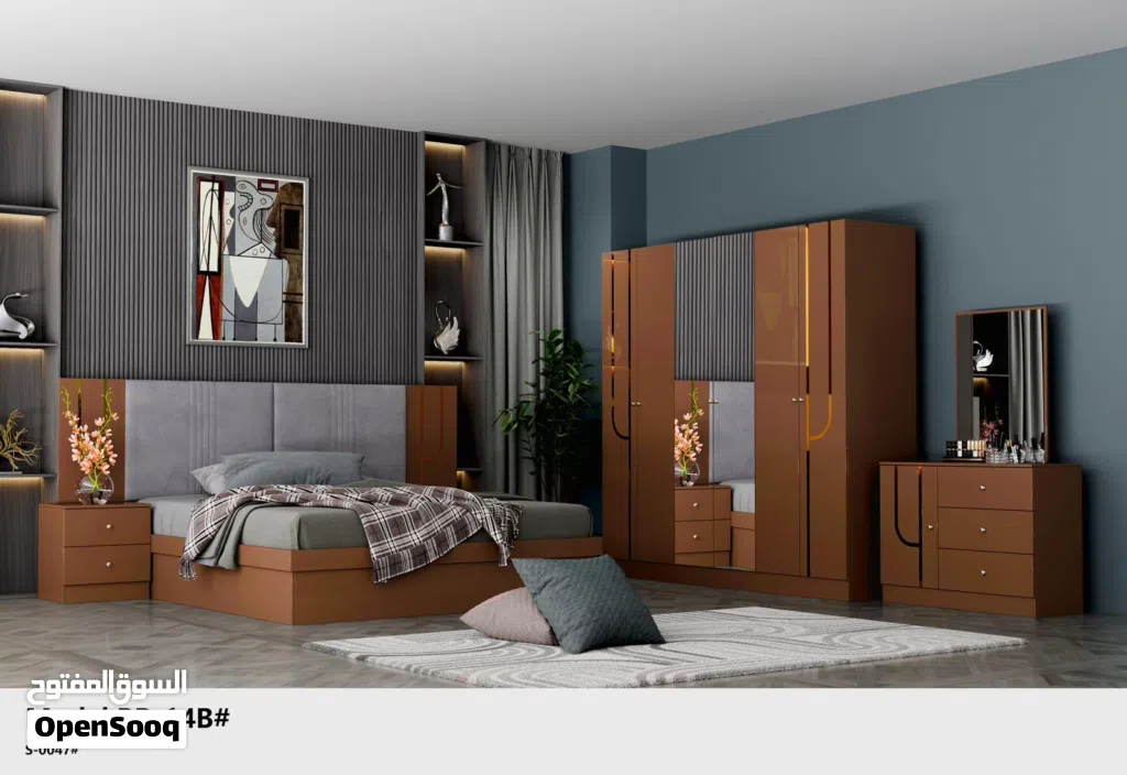 Full Bedroom Set offer Price 200 omr  New Design Wood Style