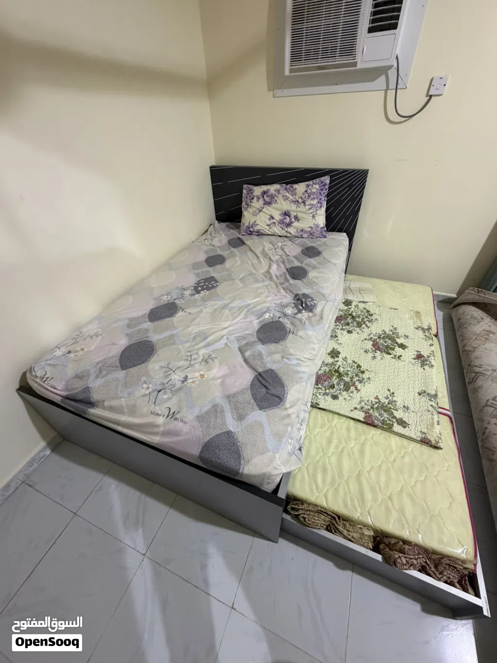 Queen Size Sliding Twin Bed for Sale – With Mattress