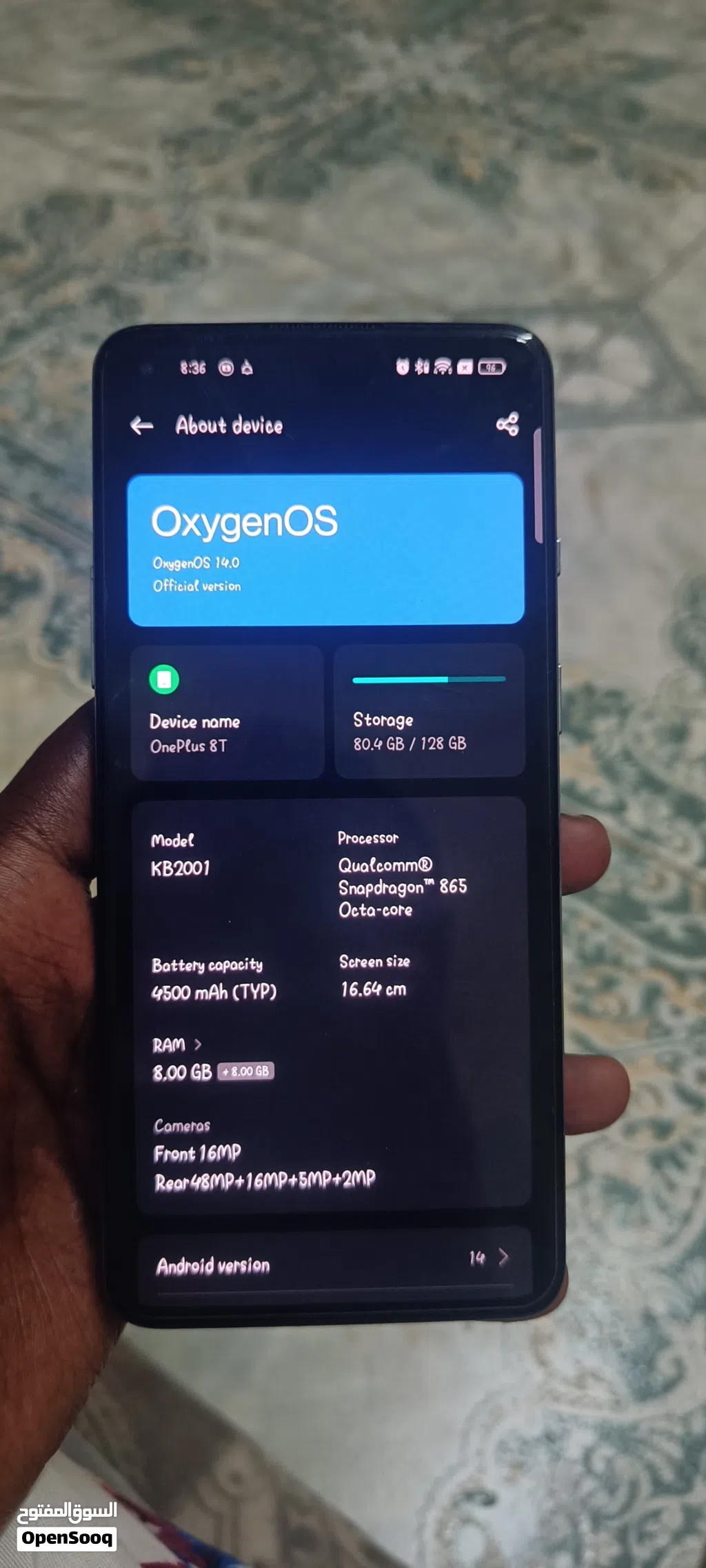 OnePlus 8T 128 GB in Al Dhahirah