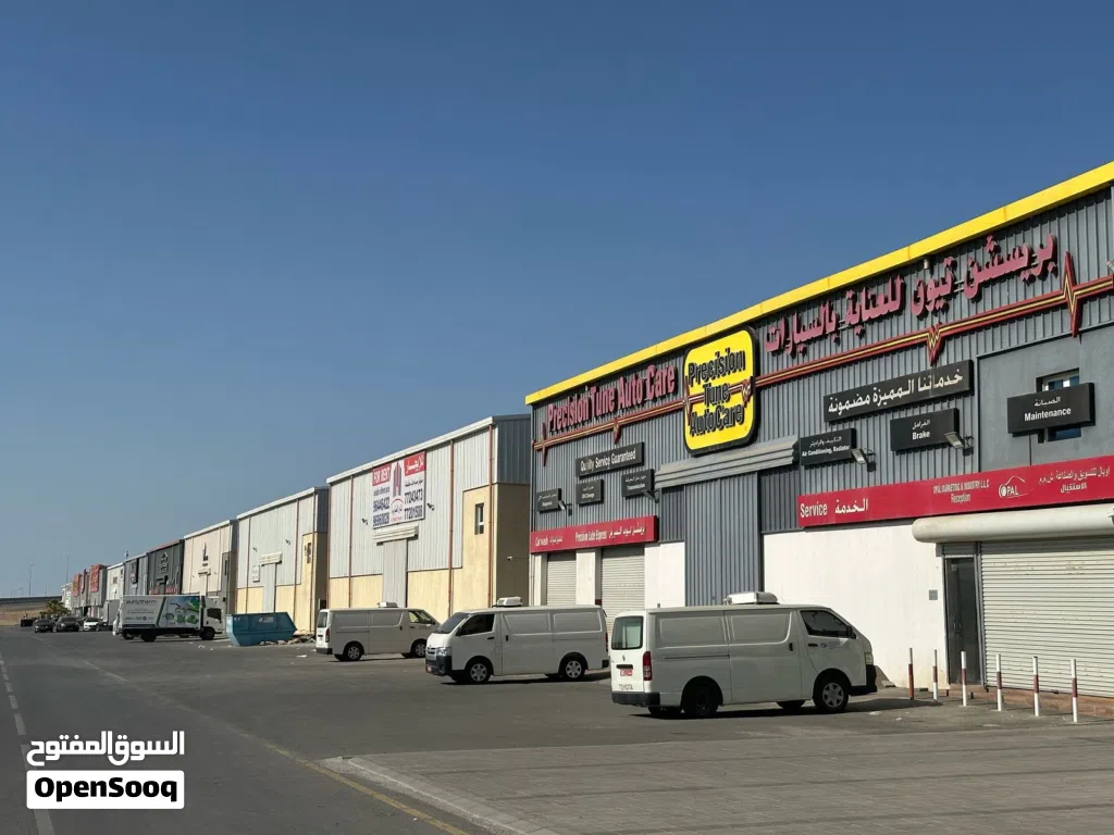 ورشة صناعية (صناعي او مستودع)  للايجار ، خلف مطاحن الشرع في الرسيل، Workshop in Rusayl for rent