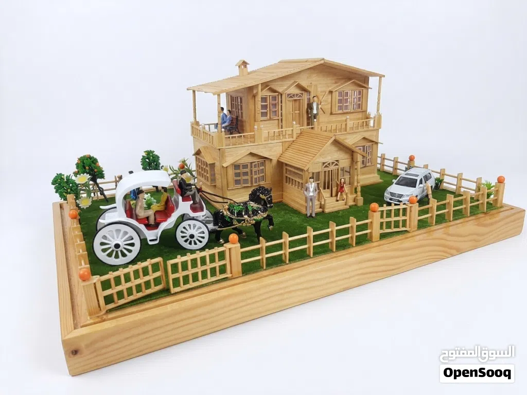 Hand crafted miniature dream home (Mansion!) and a graceful Horse-drawn carriage